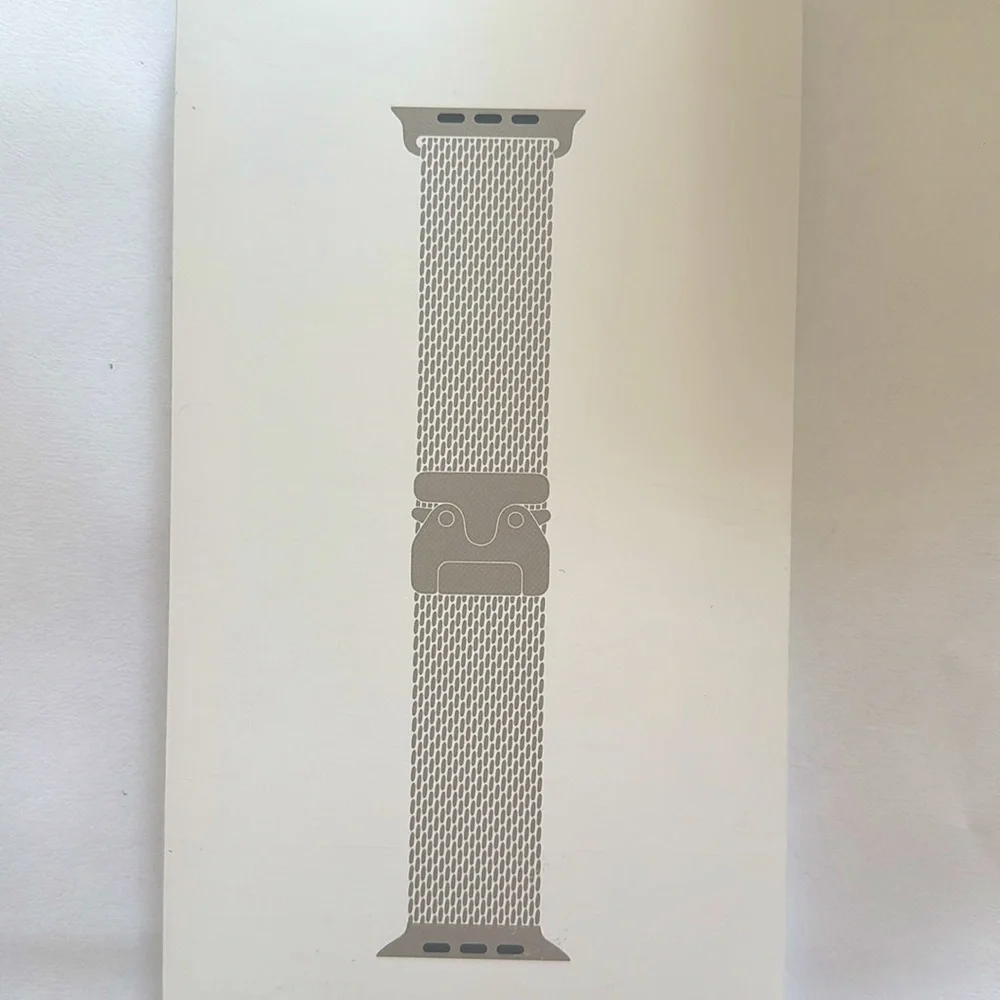 Apple iWatch 49mm NATURAL Titanium Milanese Loop size "L" for UltraII Sealed,NEW - Picture 6 of 14